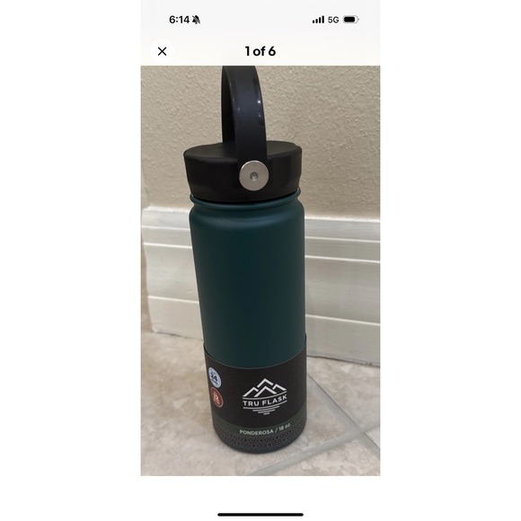 Tru Flask 3 Insulated Bottle 18 oz 24 Hrs Cold 12 Hrs Hot Green, Blue‎ & Orange - Picture 10 of 16